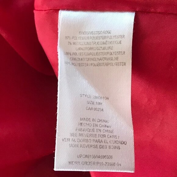 PASTOURELLE Metallic Plaid red black silver white fancy tulle dress baby 18 mo - Picture 13 of 13